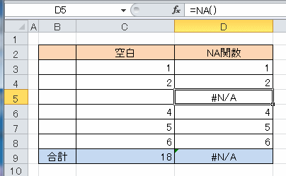 NA関数の使用例サンプル